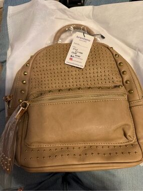 Brentano Sand Studded Mini Backpack - Sand